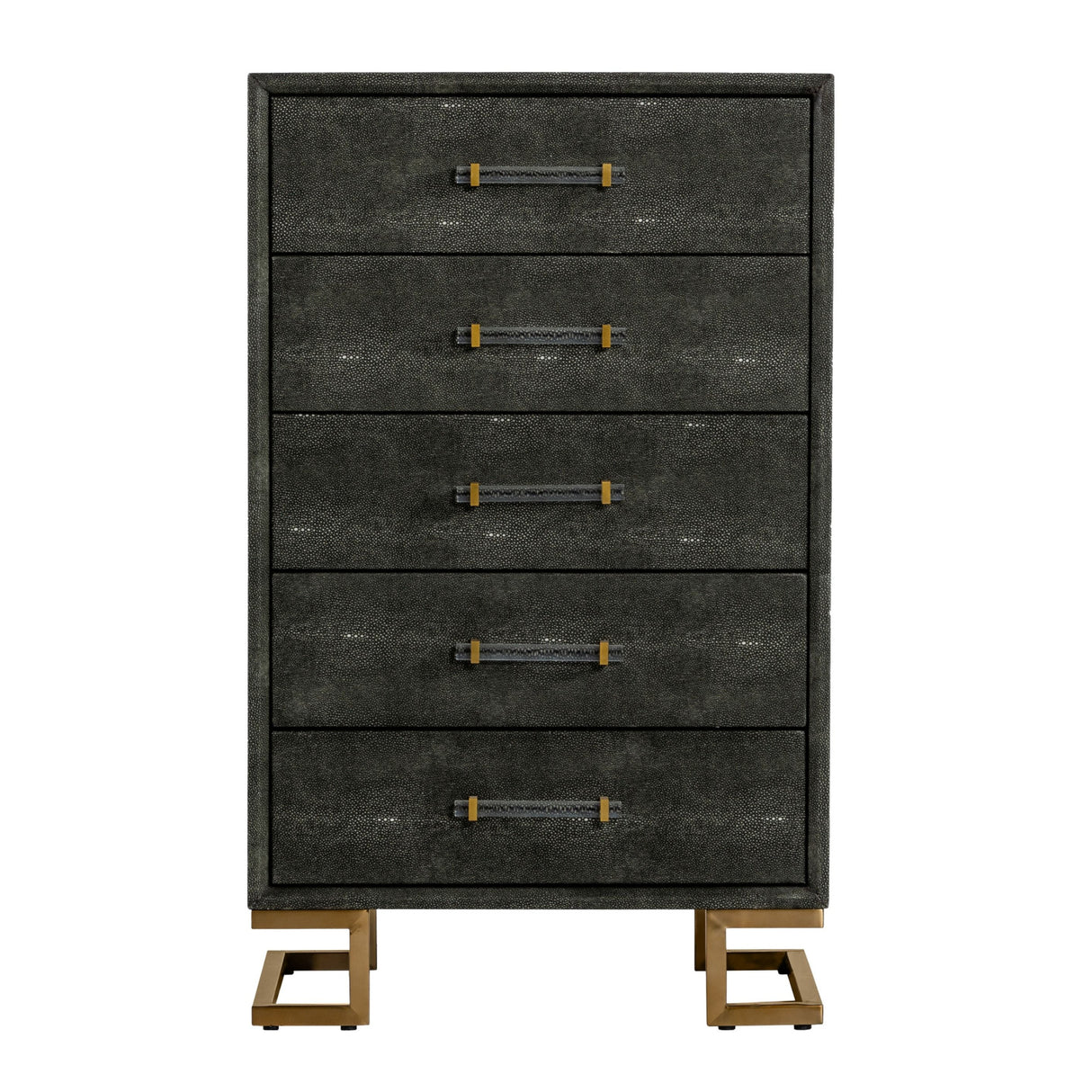 Gray Shagreen 5-Drawer Chest | Oroa.com