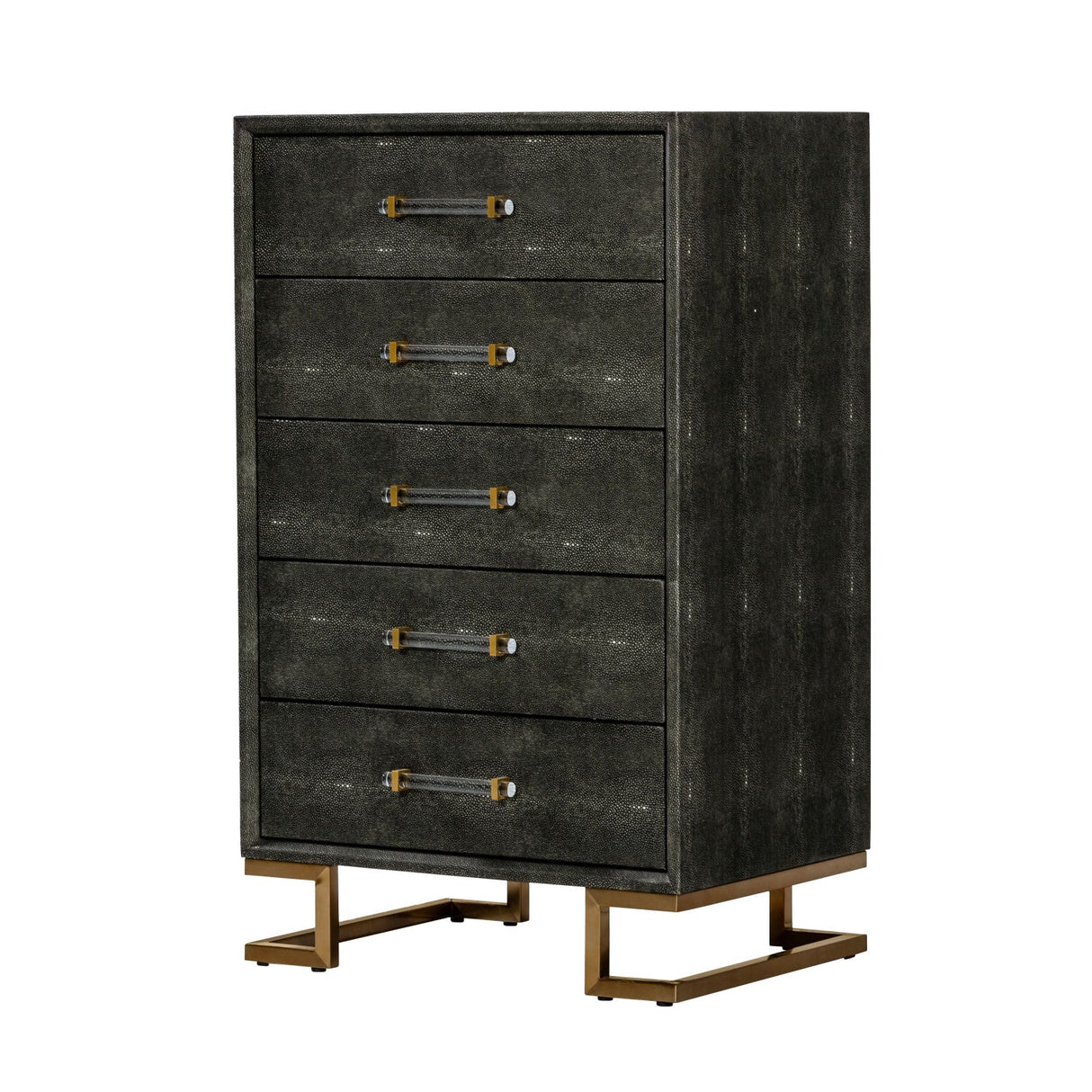 Gray Shagreen 5-Drawer Chest | OROA Modern Howard | Oroa.com