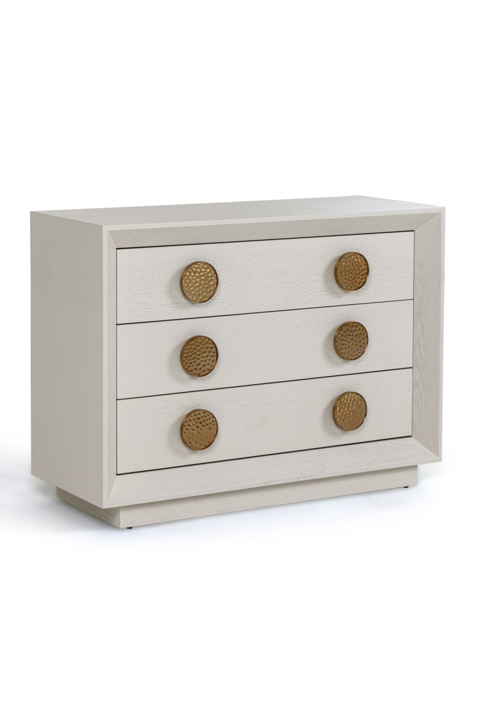 White Ash Wood 3-Drawer Nightstand | OROA Modern Marjorie | Oroa.com