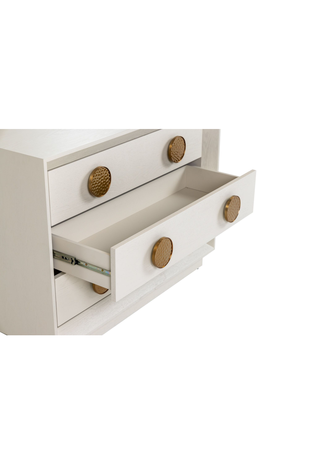 White Ash Wood 3-Drawer Nightstand | OROA Modern Marjorie | Oroa.com