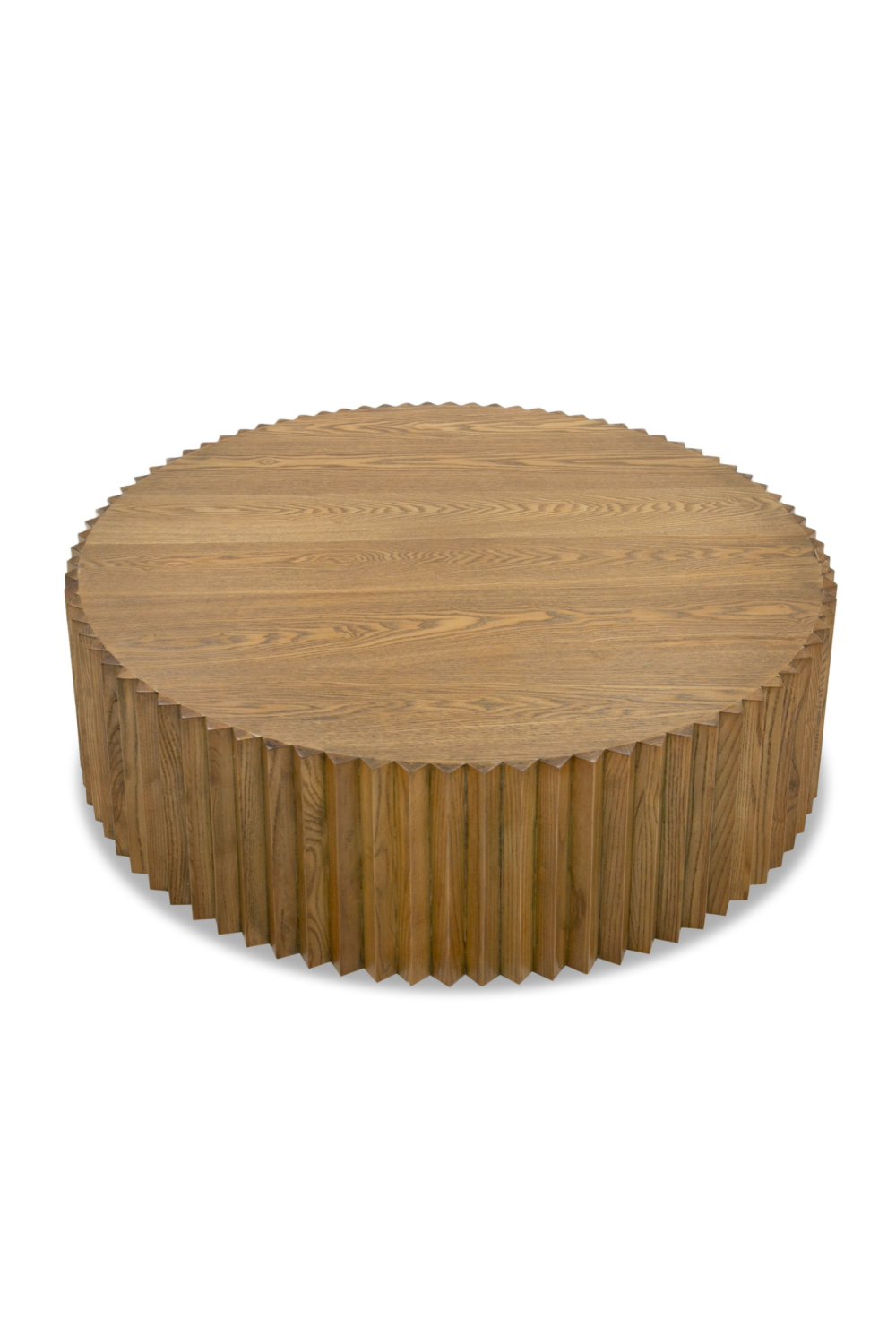 Reeded Walnut Round Coffee Table | OROA Modern Espana | Oroa.com
