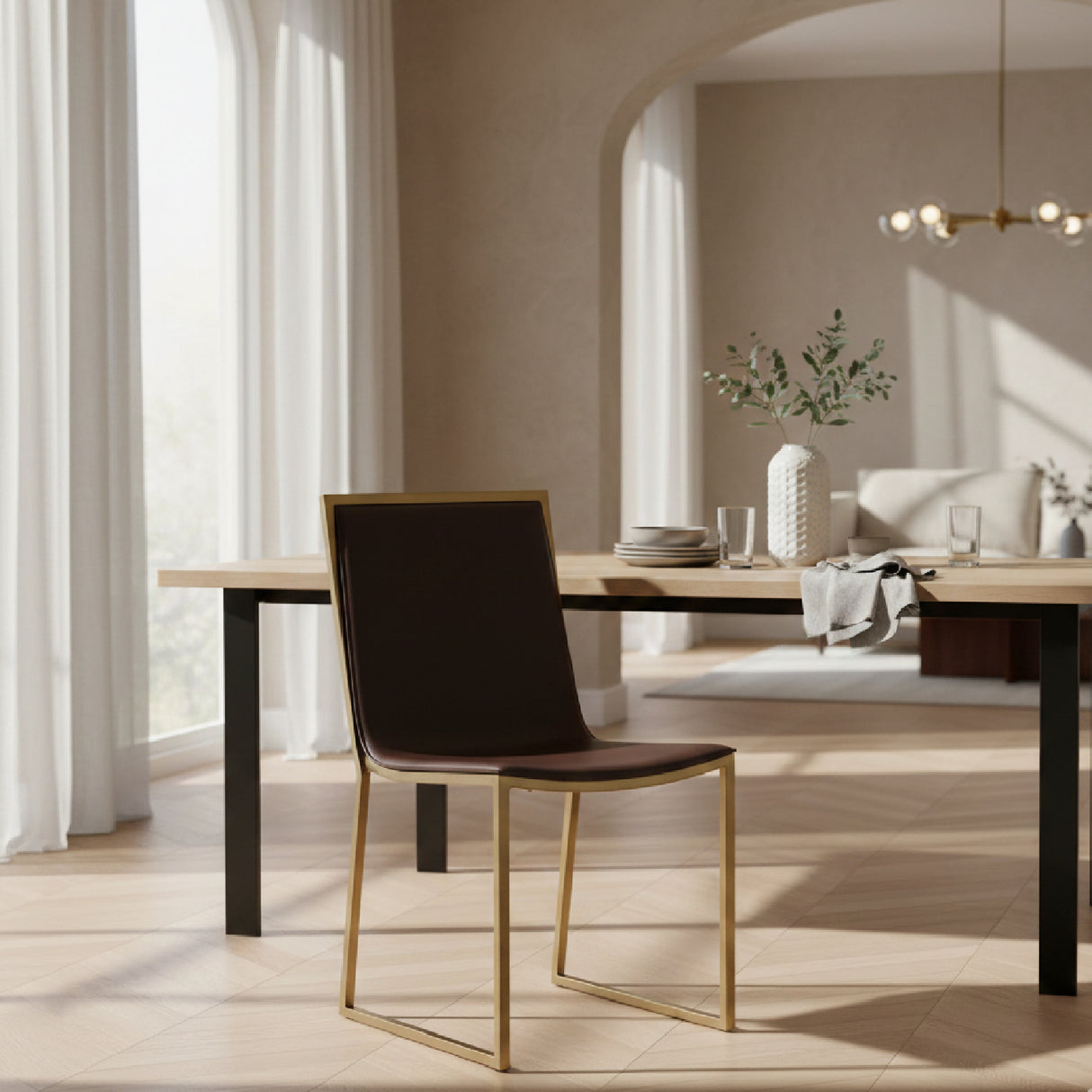 Vegan Leather Dining Chair Set (2) | OROA Modern Osprey | Oroa.com