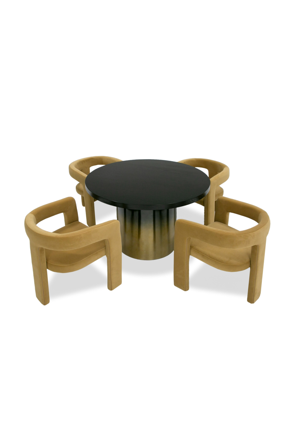 Black Ash Round Dining Table | OROA Modern Elmira | Oroa.com