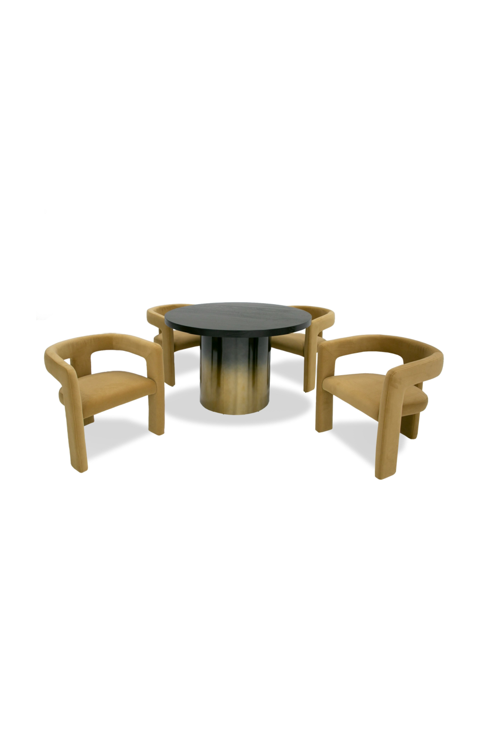 Black Ash Round Dining Table | OROA Modern Elmira | Oroa.com