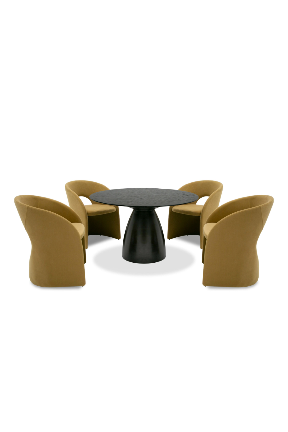Black Wave Glass Dining Table | OROA Modern Calexico | Oroa.com
