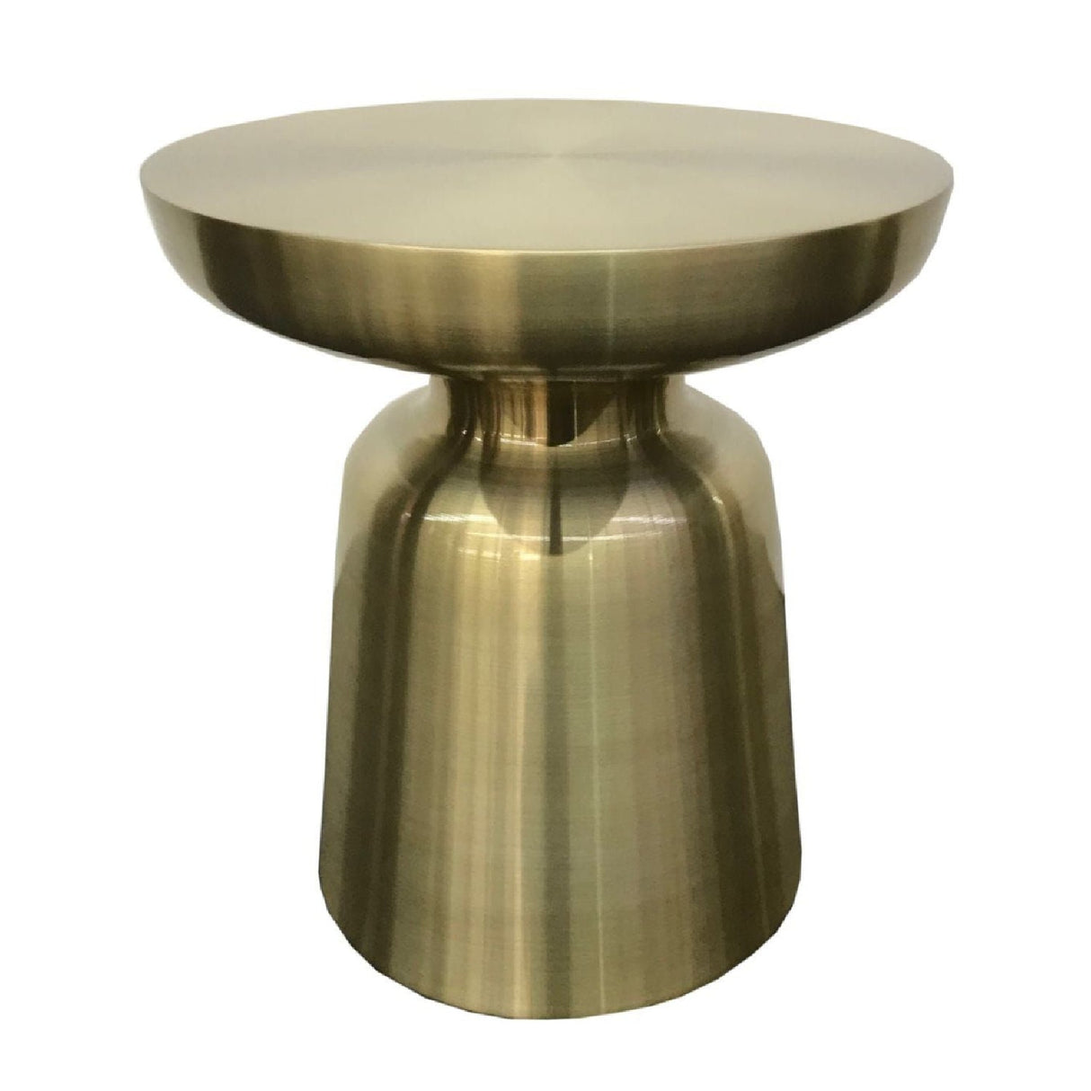 Gold Aluminum End Table – Peter – front view
