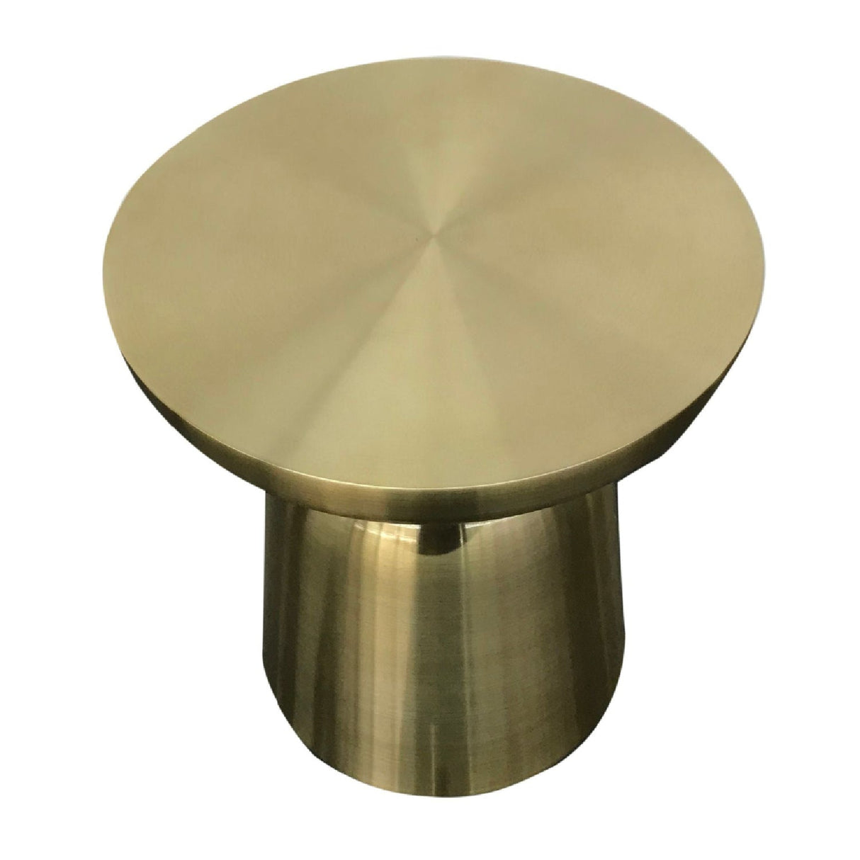 Gold Aluminum End Table – Peter – side view
