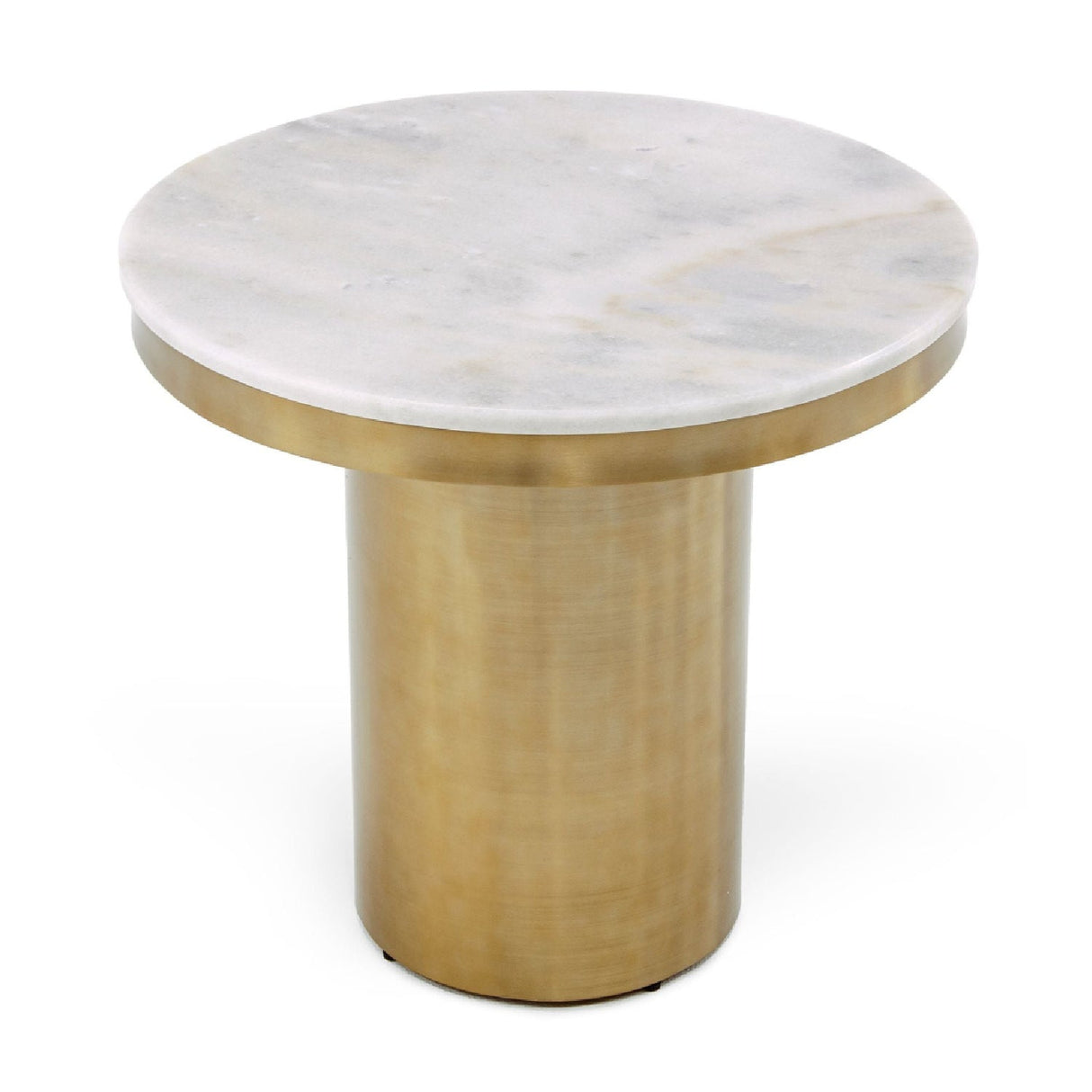 White and Gold End Table – Rocky – side view