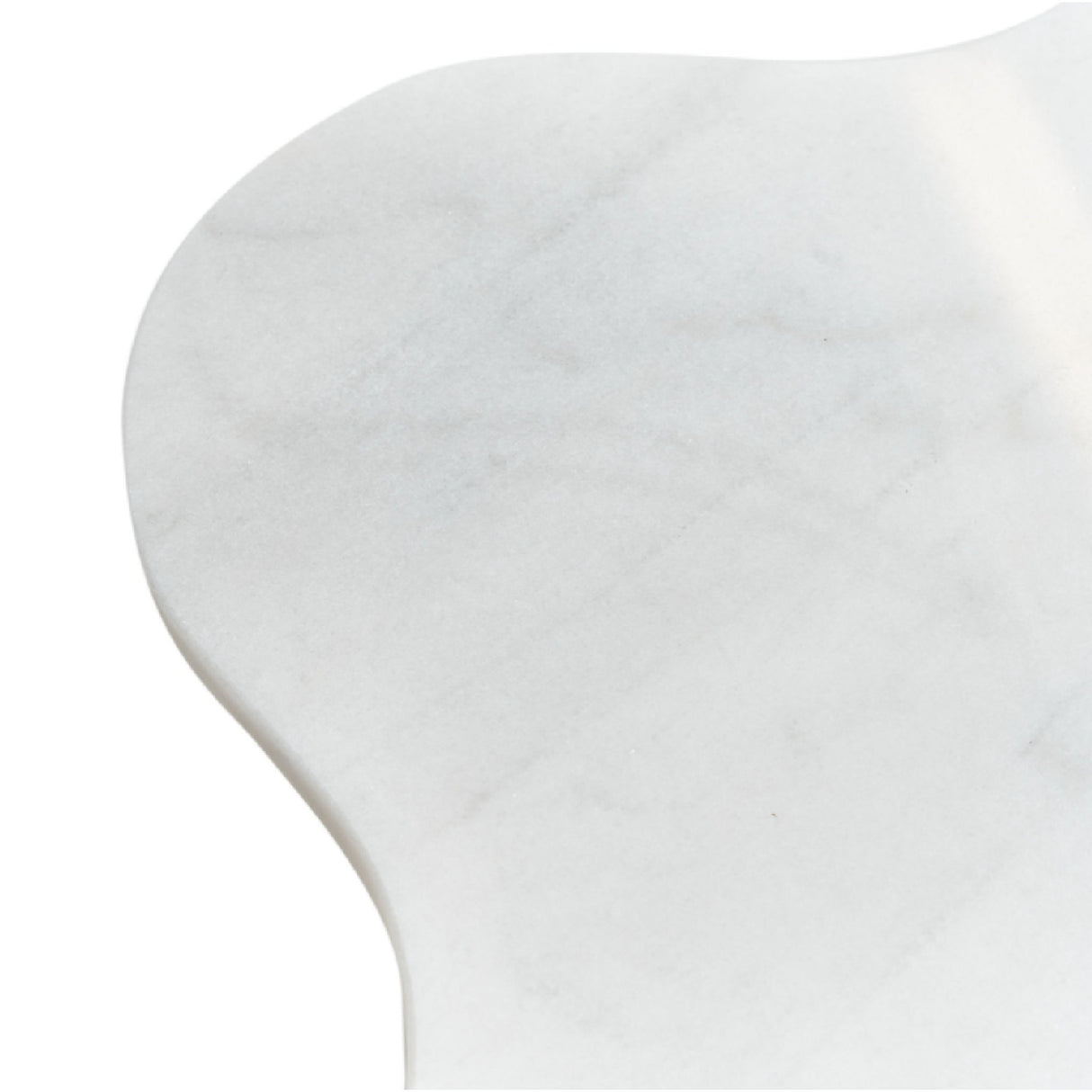 Organic-Shaped White Marble End Table | Oroa.com