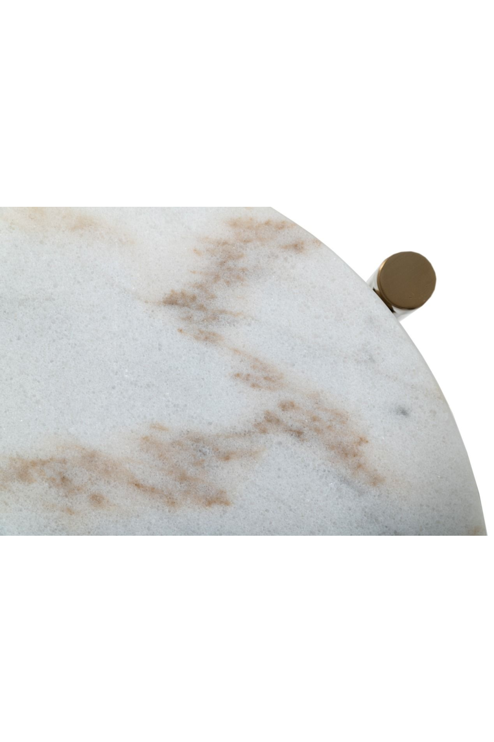 Round White Marble End Table | OROA Modern Denzel | Oroa.com