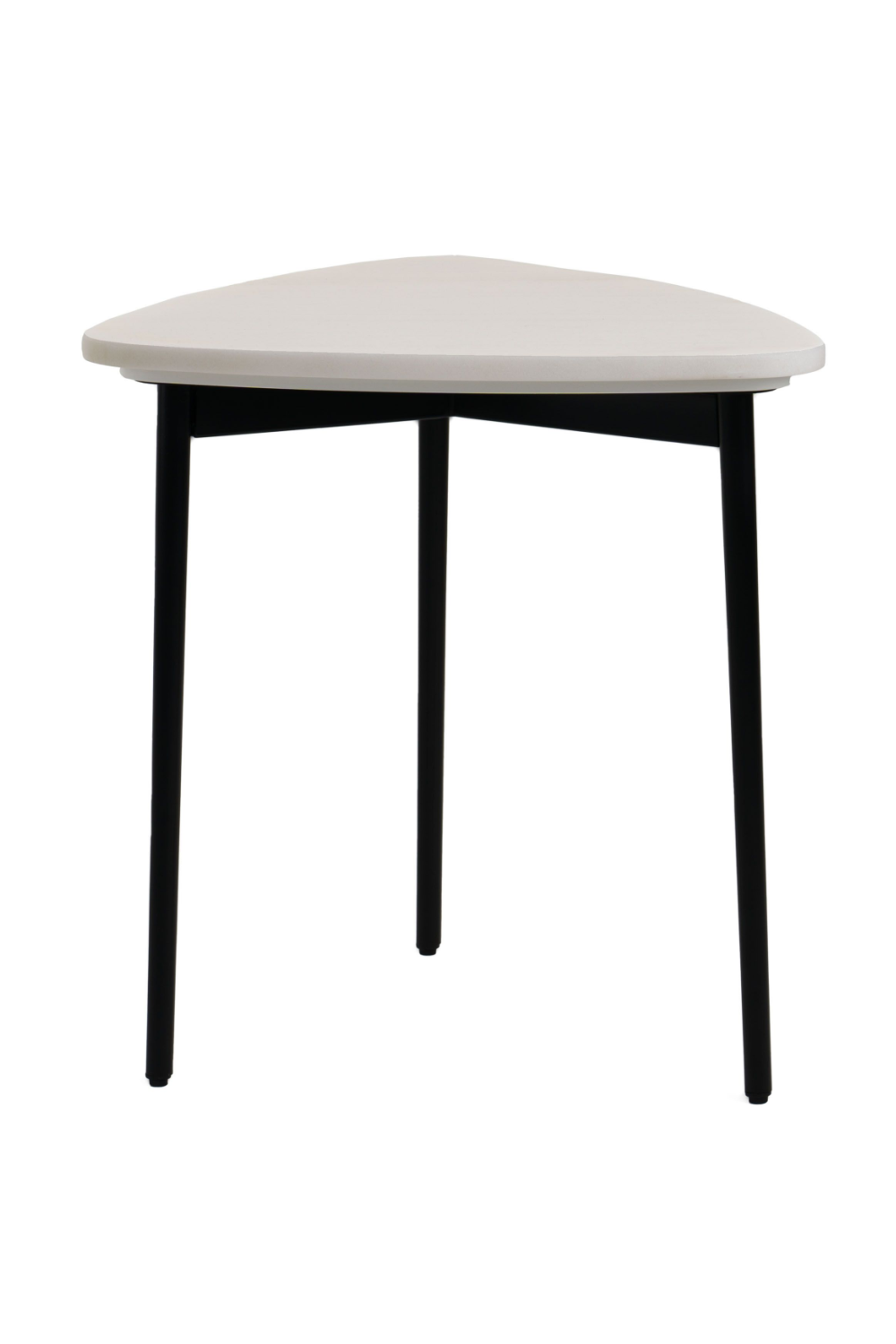 Triangular White Marble End Table | OROA Modern Andros | Oroa.com