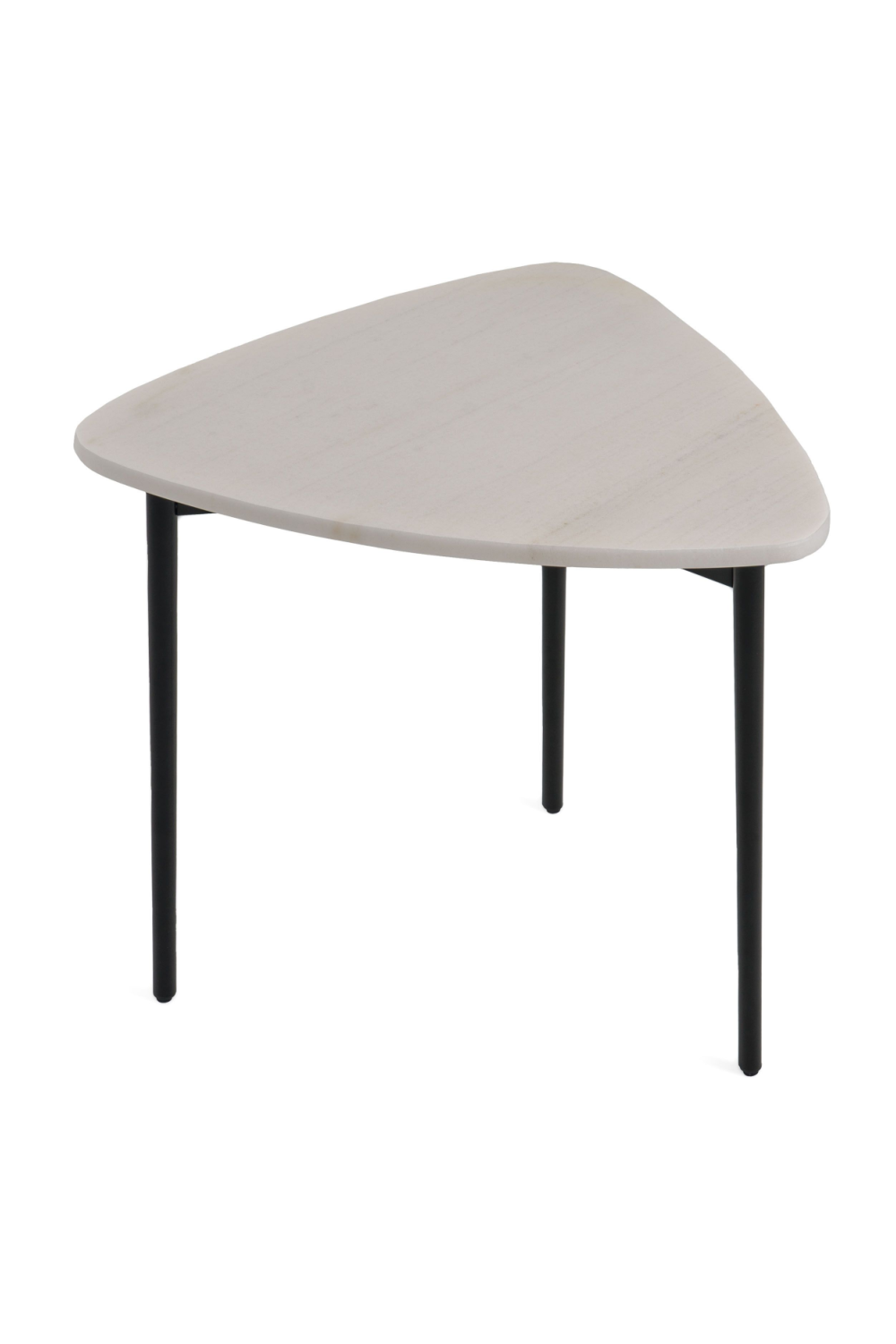 Triangular White Marble End Table | OROA Modern Andros | Oroa.com