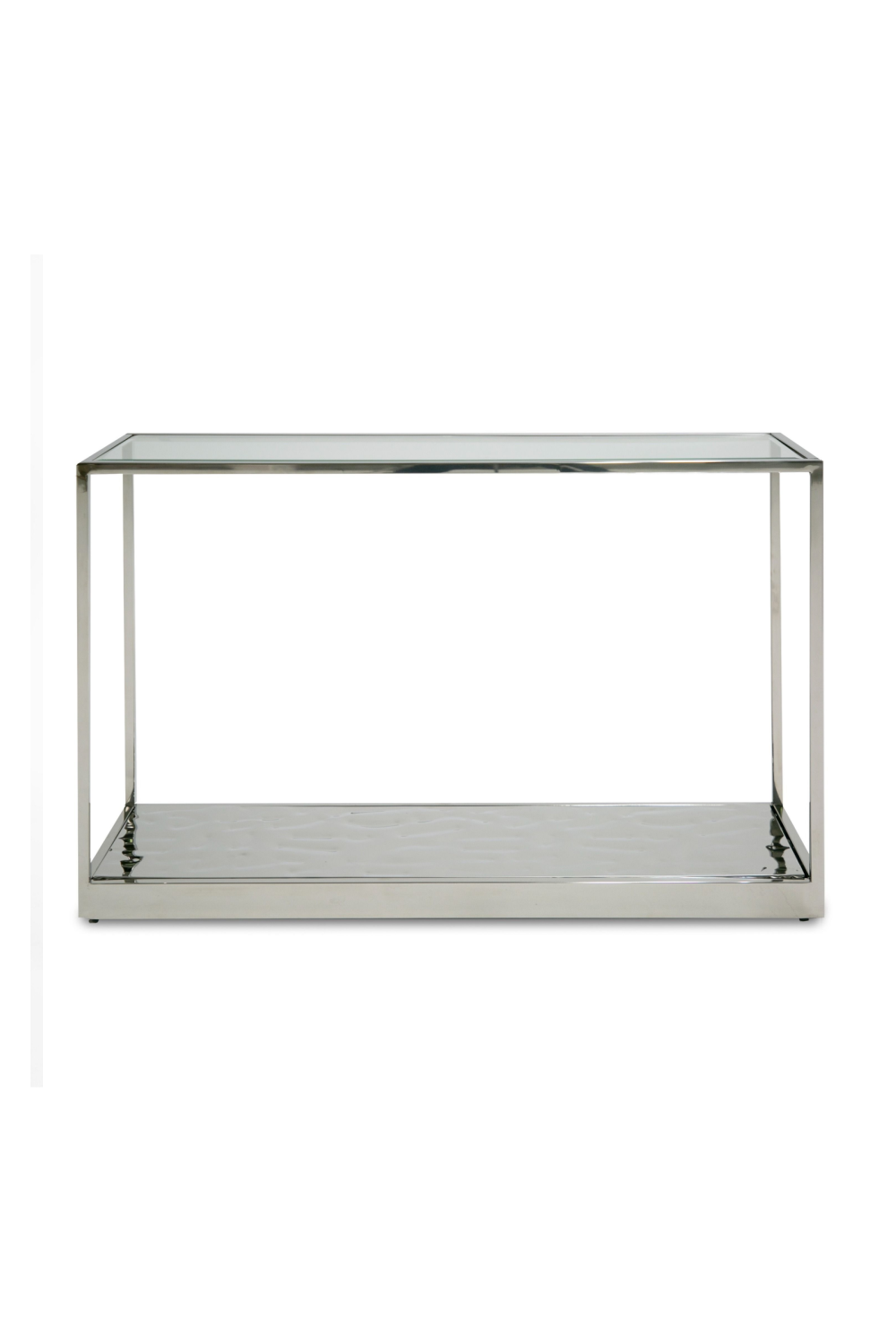 Clear Wave Glass Console Table | OROA Modern Braxton | Oroa.com
