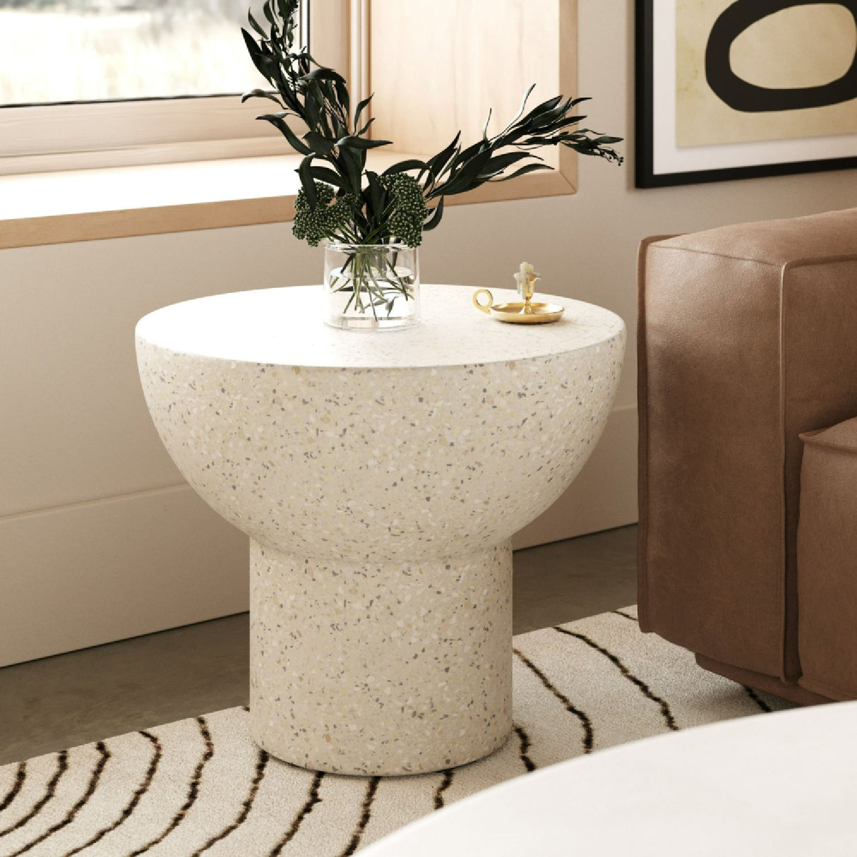 Round Terrazzo End Table – Fate – alternate view 10