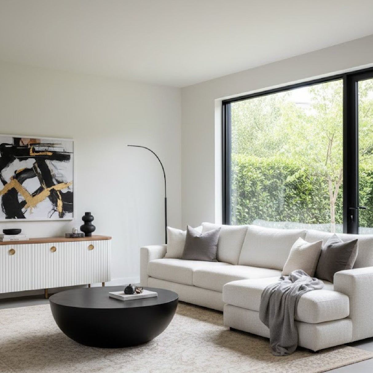 Round Concrete Coffee Table | OROA Modern Bronte | Oroa.com