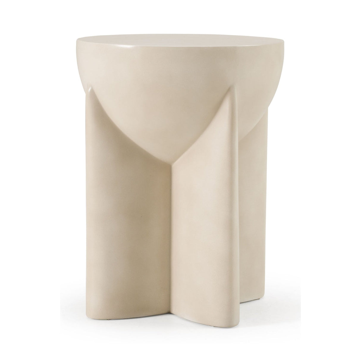 Concrete Round End Table – Elsa – front view