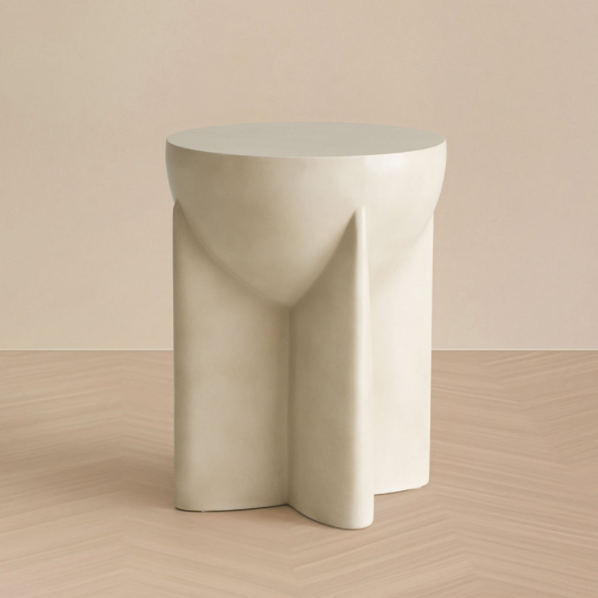 Concrete Round End Table – Elsa – alternate view 6