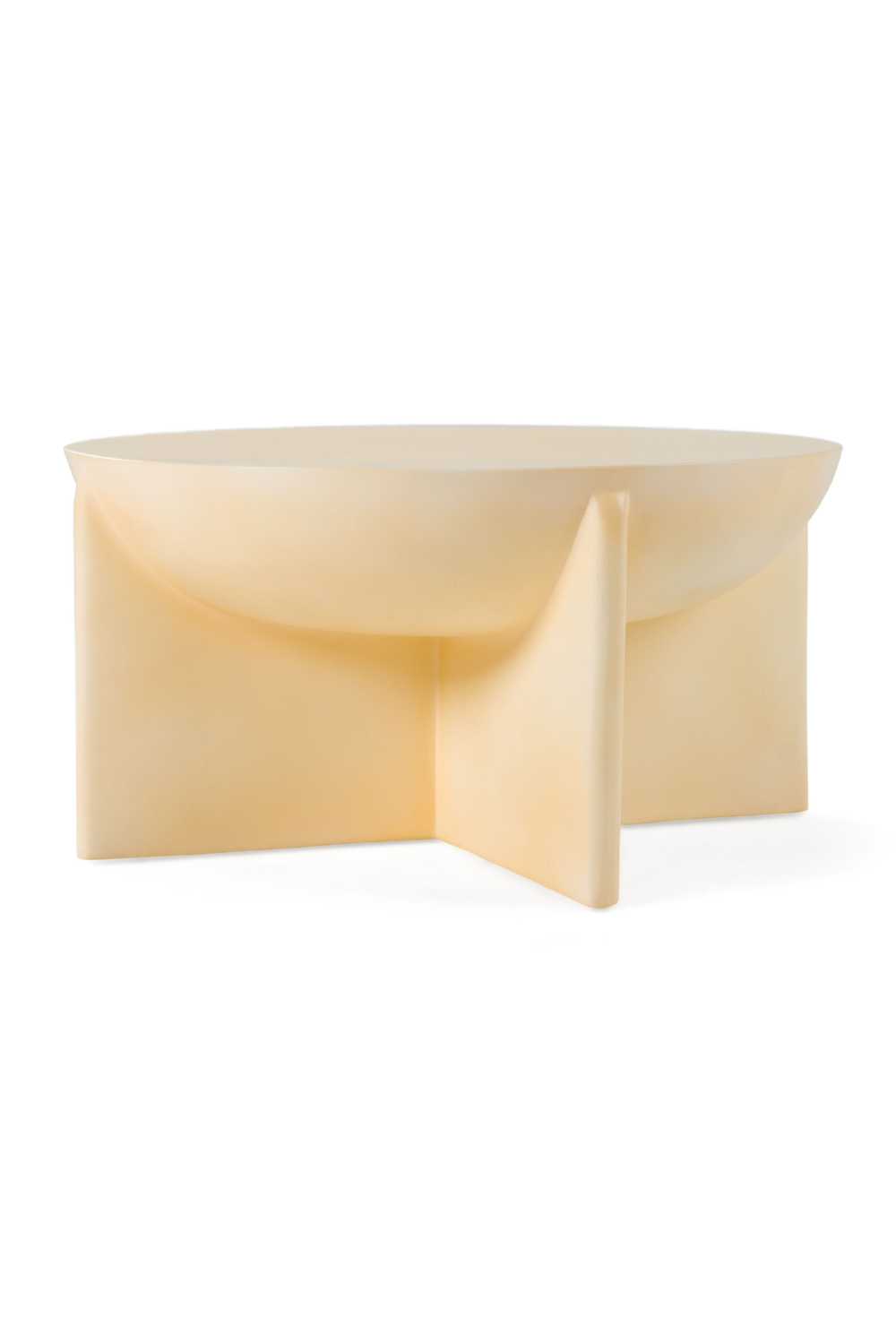 Beige Concrete Round Coffee Table | OROA Modern Elsa | Oroa.com