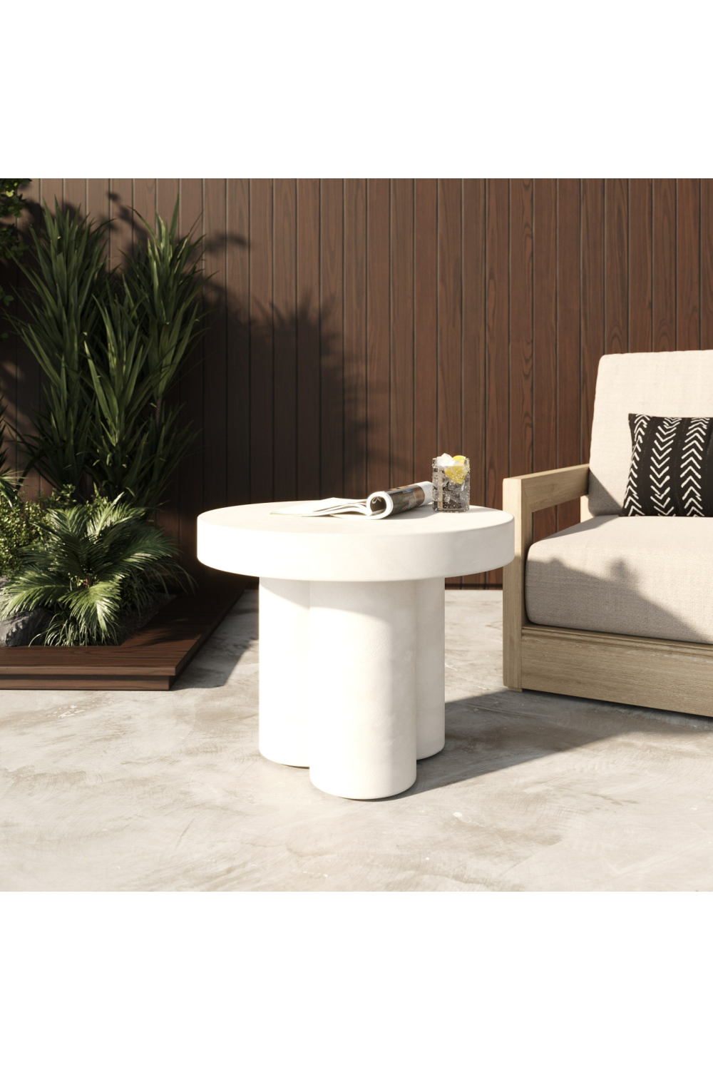 Concrete Round Coffee Table | OROA Modern Bruni | Oroa.com