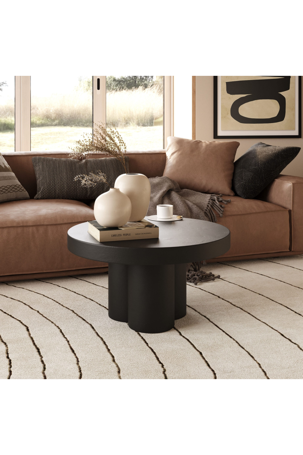 Concrete Round Coffee Table | OROA Modern Bruni | Oroa.com