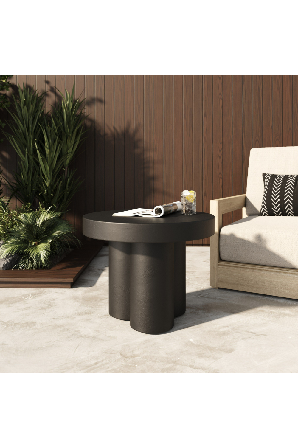 Concrete Round End Table | OROA Modern Bruni | Oroa.com