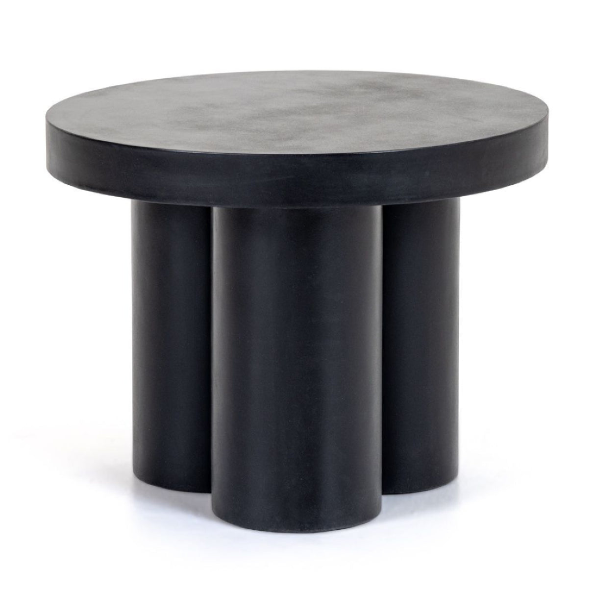 Concrete Round End Table – Bruni – rear view