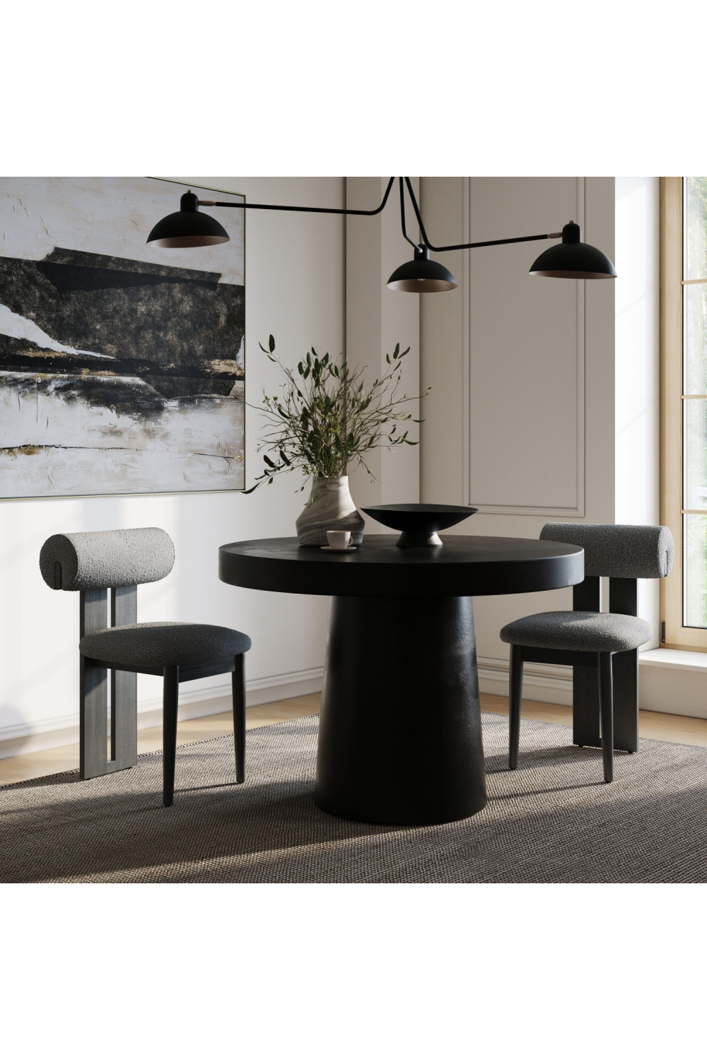 Round Concrete Pedestal Dining Table | Oroa.com