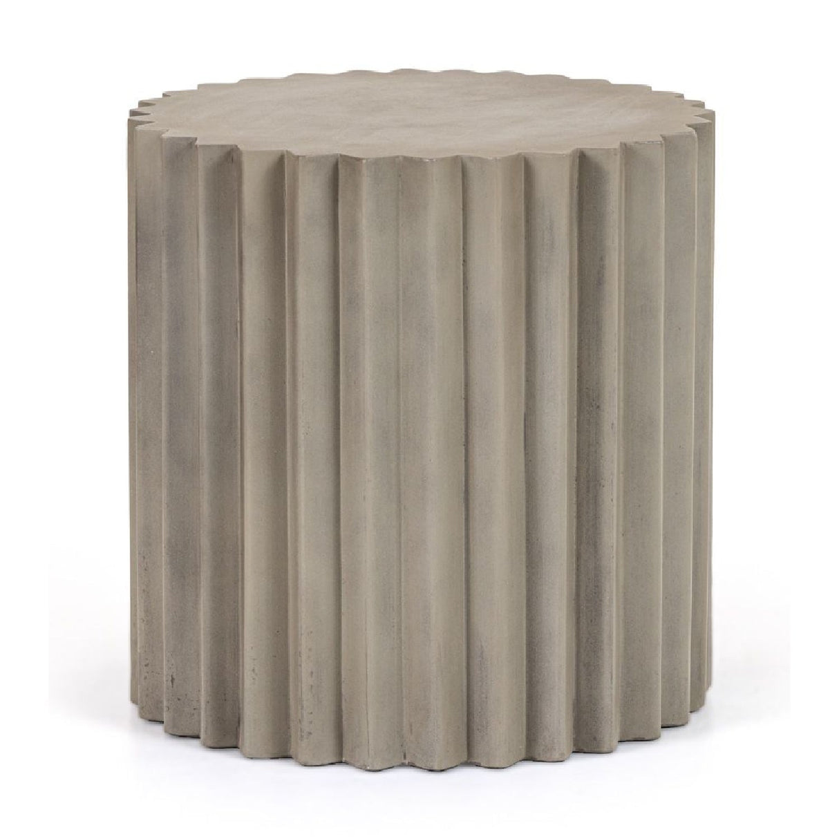 Ribbed Cylindrical End Table | OROA Modern Evadale