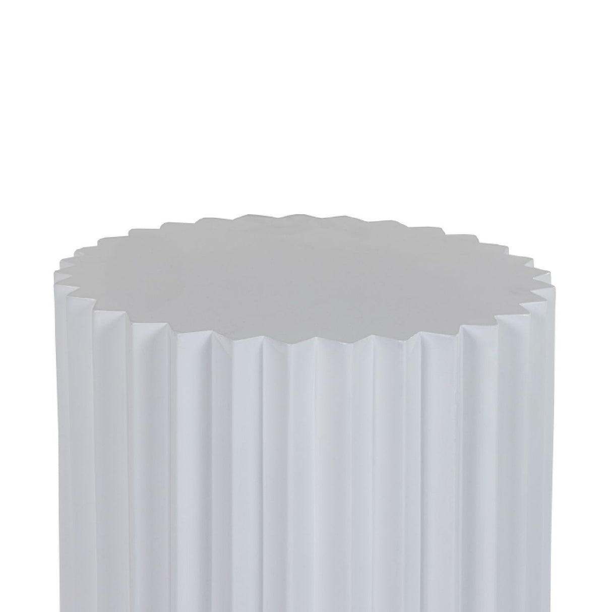 Ribbed Cylindrical End Table – Evadale – rear view