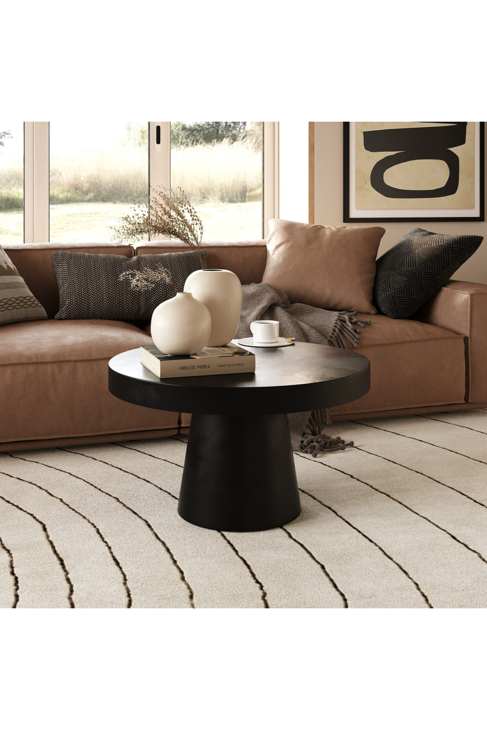 Concrete Pedestal Coffee Table | OROA Modern Desoto | Oroa.com