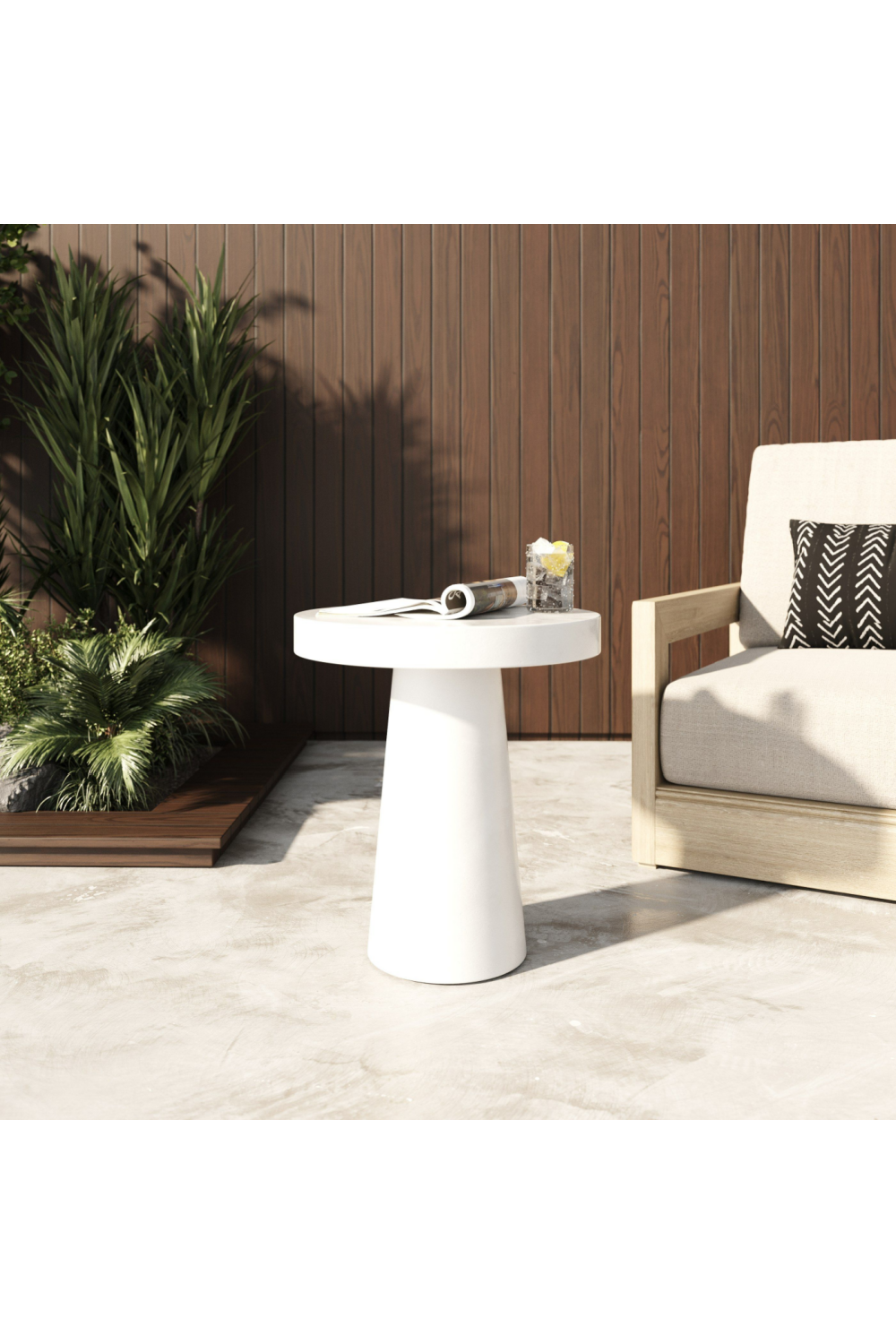 Concrete Pedestal End Table | OROA Modern Desoto | Oroa.com