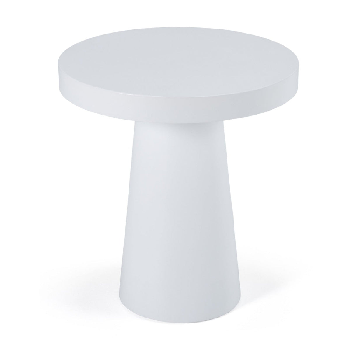Concrete Pedestal End Table – Desoto – side view