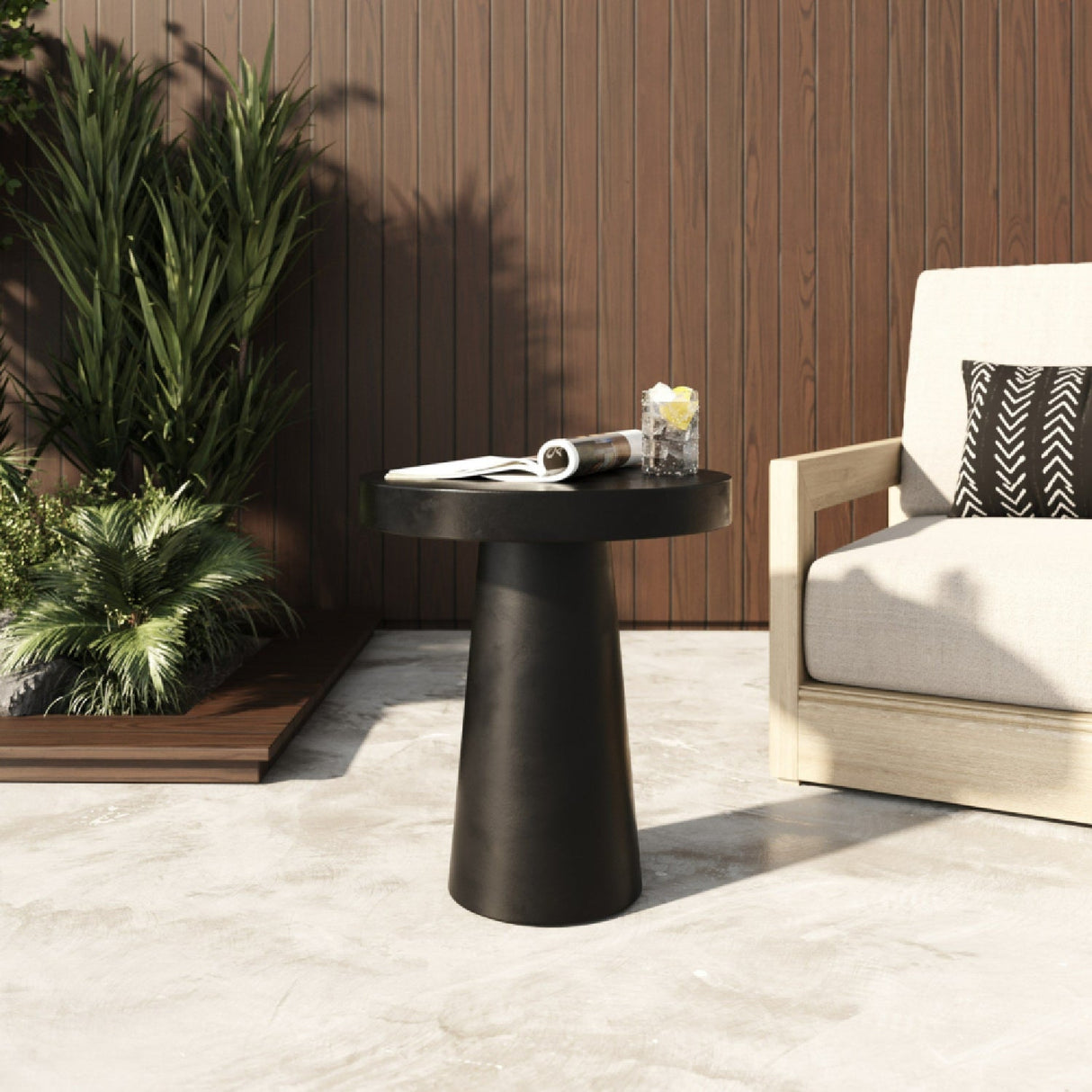 Concrete Pedestal End Table – Desoto – alternate view 8
