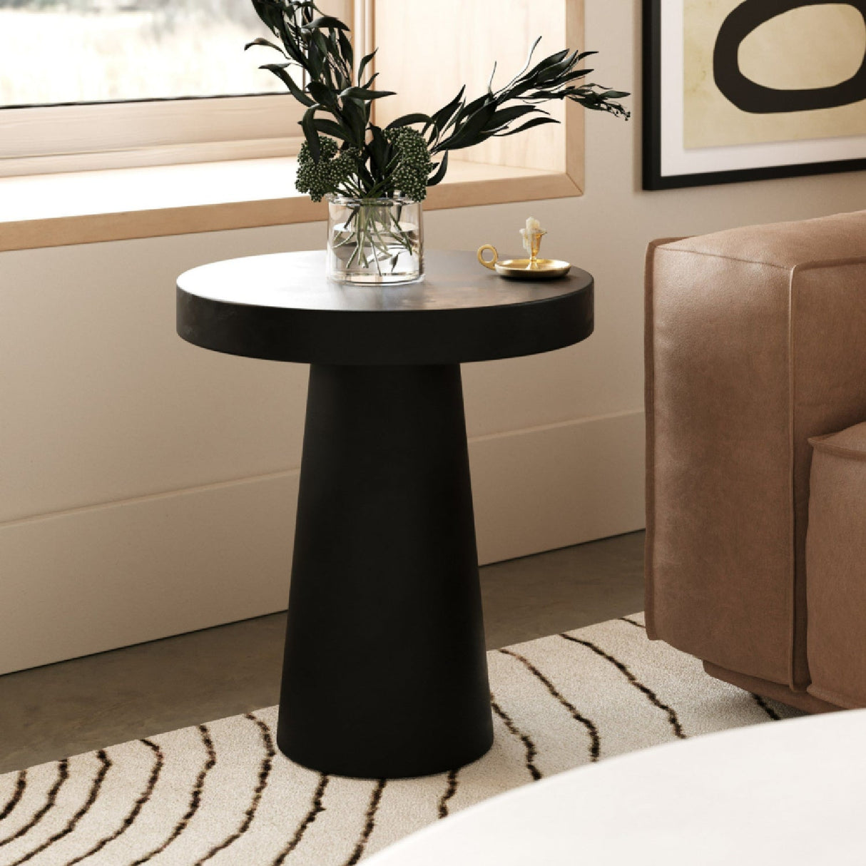 Concrete Pedestal End Table – Desoto – alternate view 9