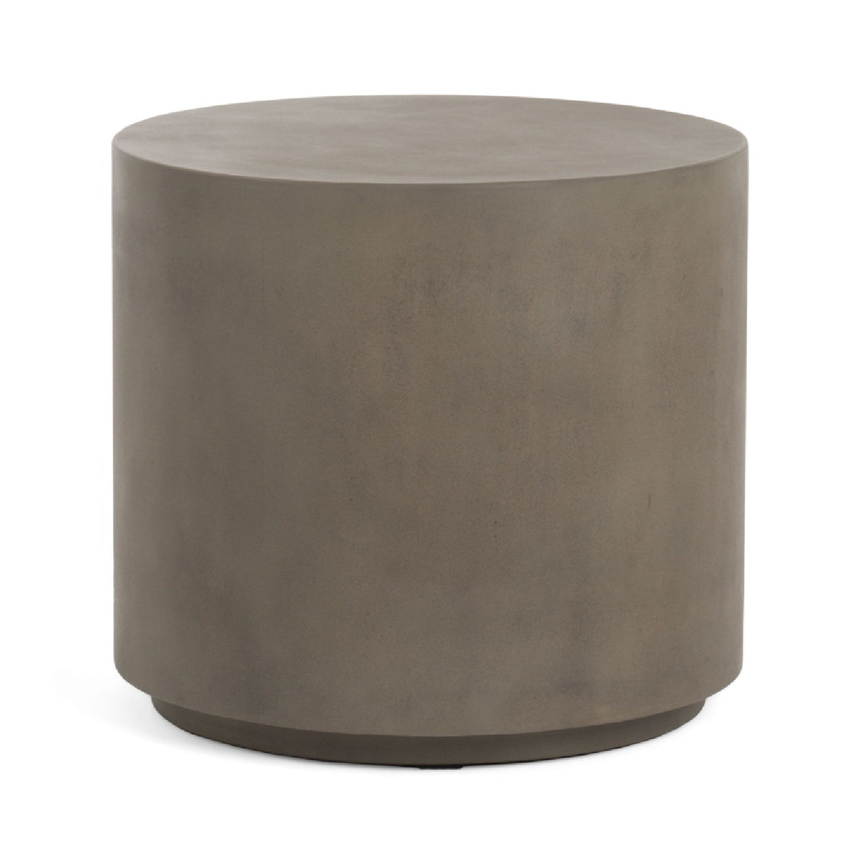 Gray Concrete Cylindrical End Table – Morley – front view