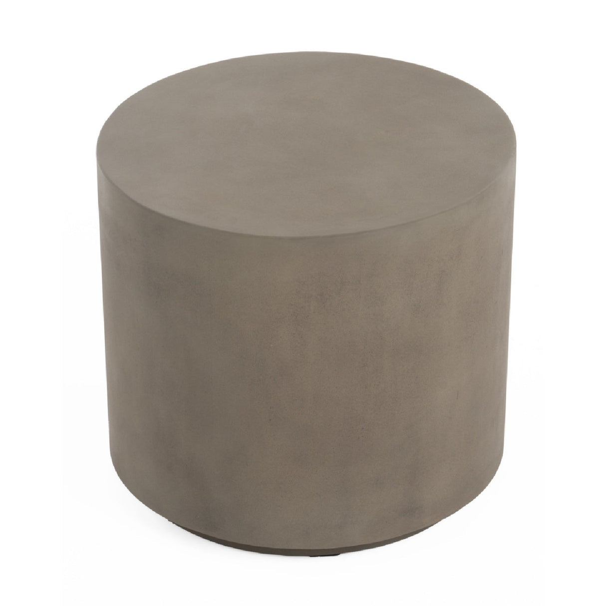 Gray Concrete Cylindrical End Table – Morley – side view