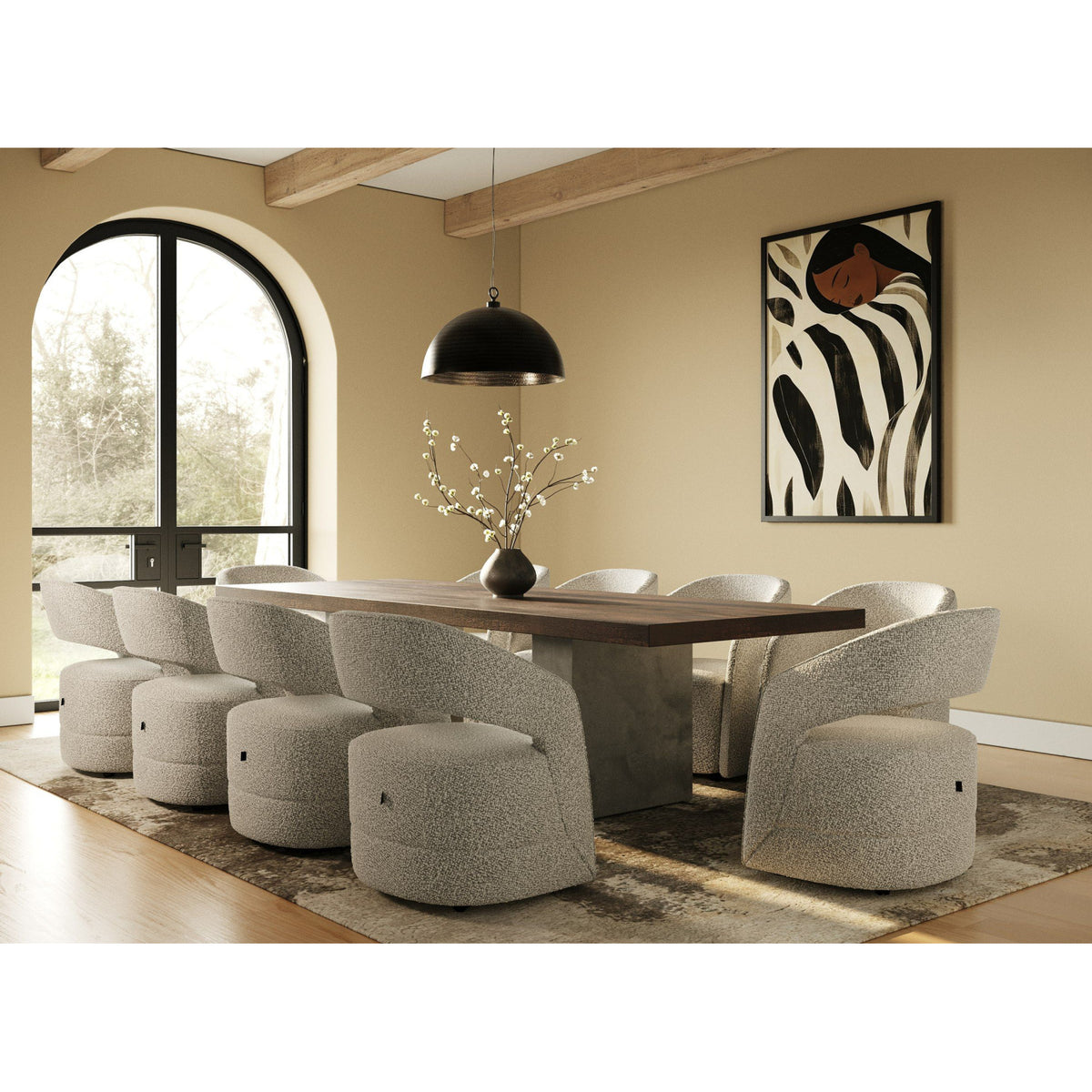 Oak & Concrete Dining Table | OROA Modern Renzo