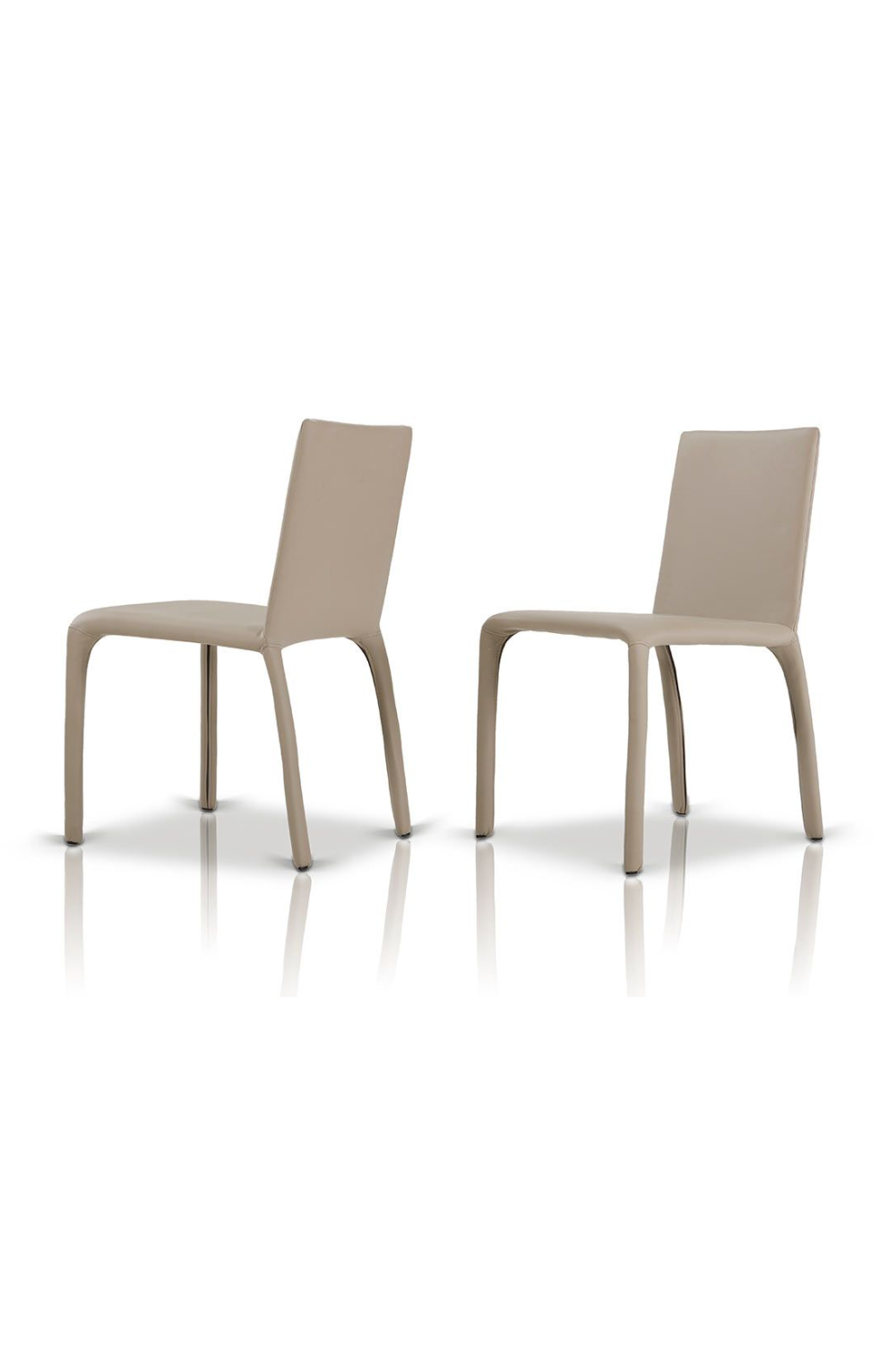 Gray Vegan Leather Dining Chairs (2) | OROA Modern Hyla | Oroa.com