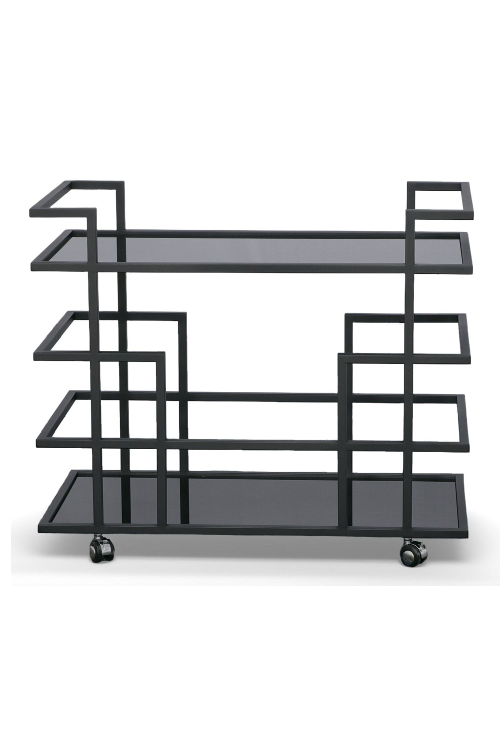Black Stainless Steel Wine Rack – Deakin – front view