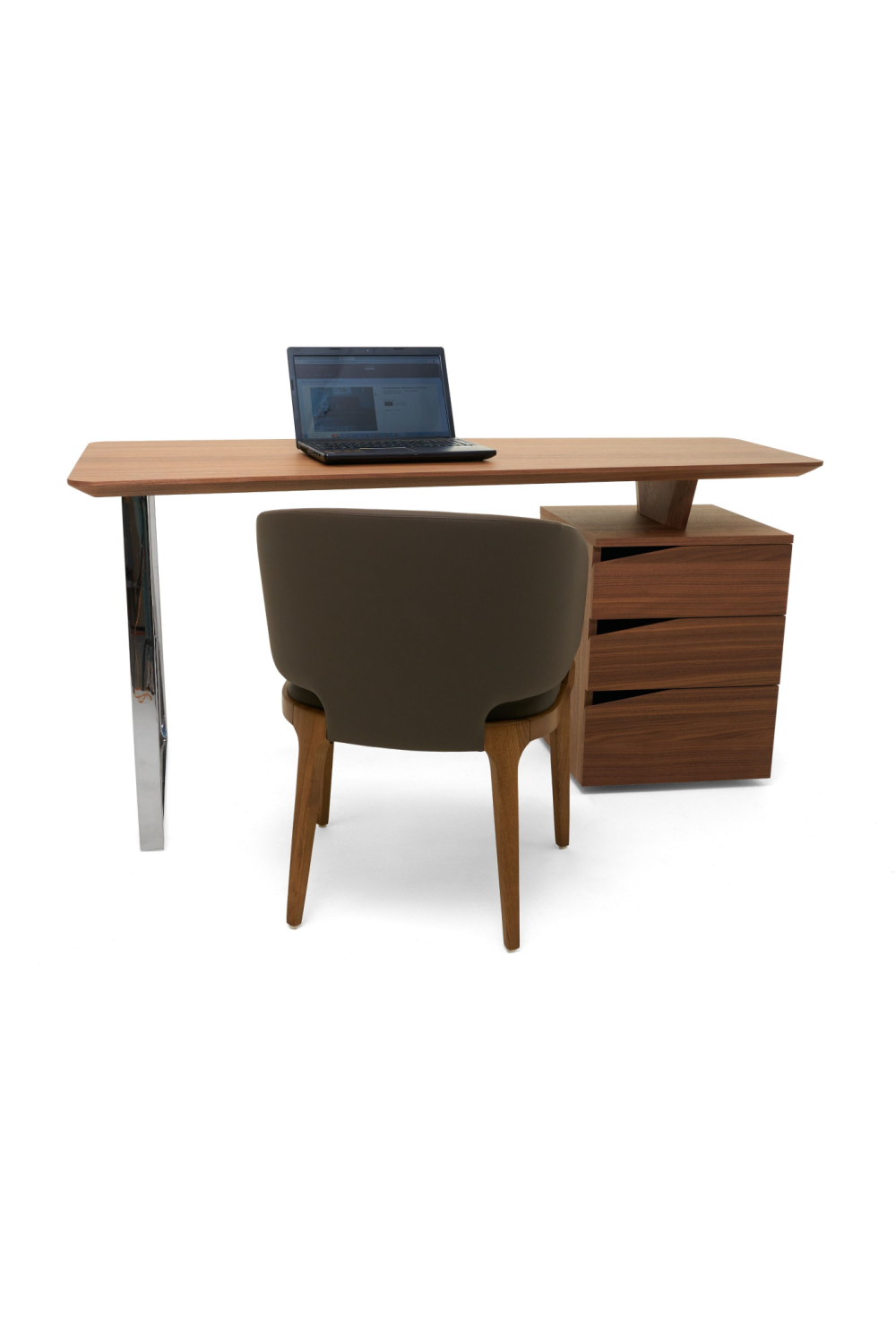 3-Drawer Walnut Desk | OROA Modern Walton | Oroa.com