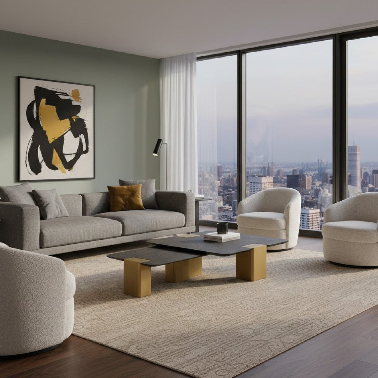 Black Oak Nesting Coffee Tables (2) | OROA Modern Harold | Oroa.com