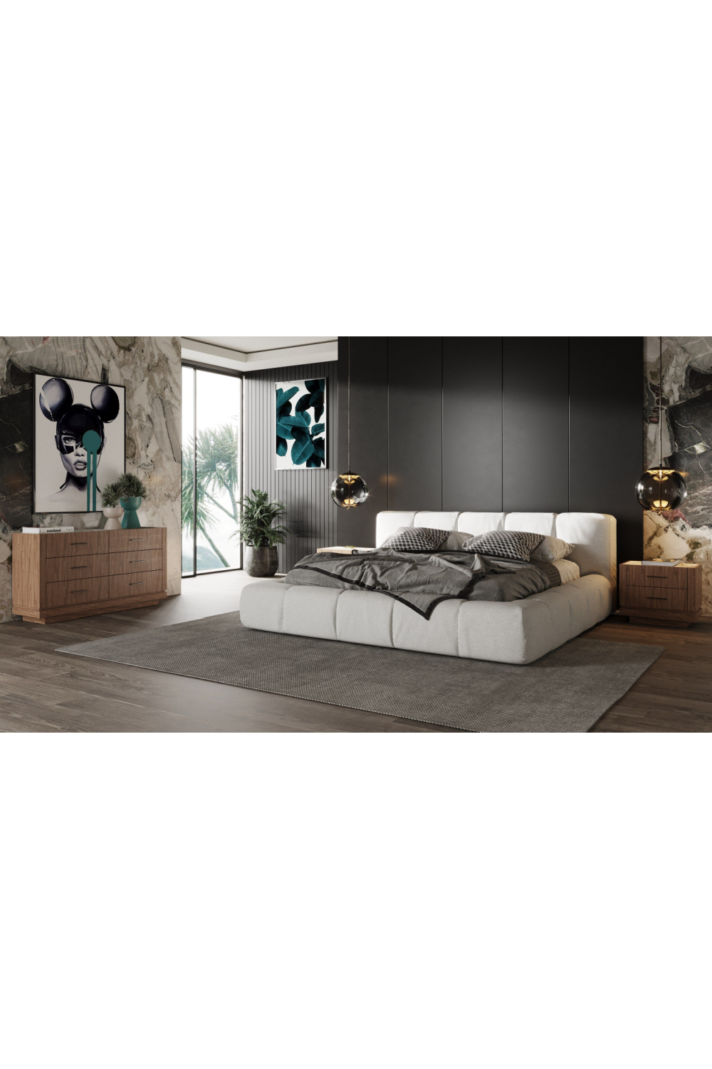 6-Drawer Walnut Dresser | Oroa.com