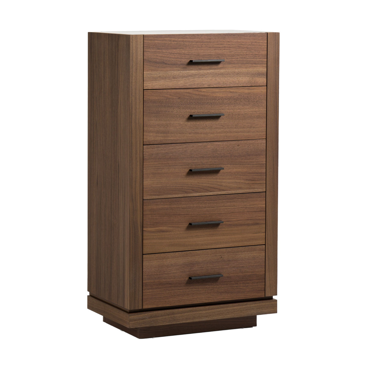 Modern European furniture - 5-Drawer Walnut Chest - www.oroa.com
