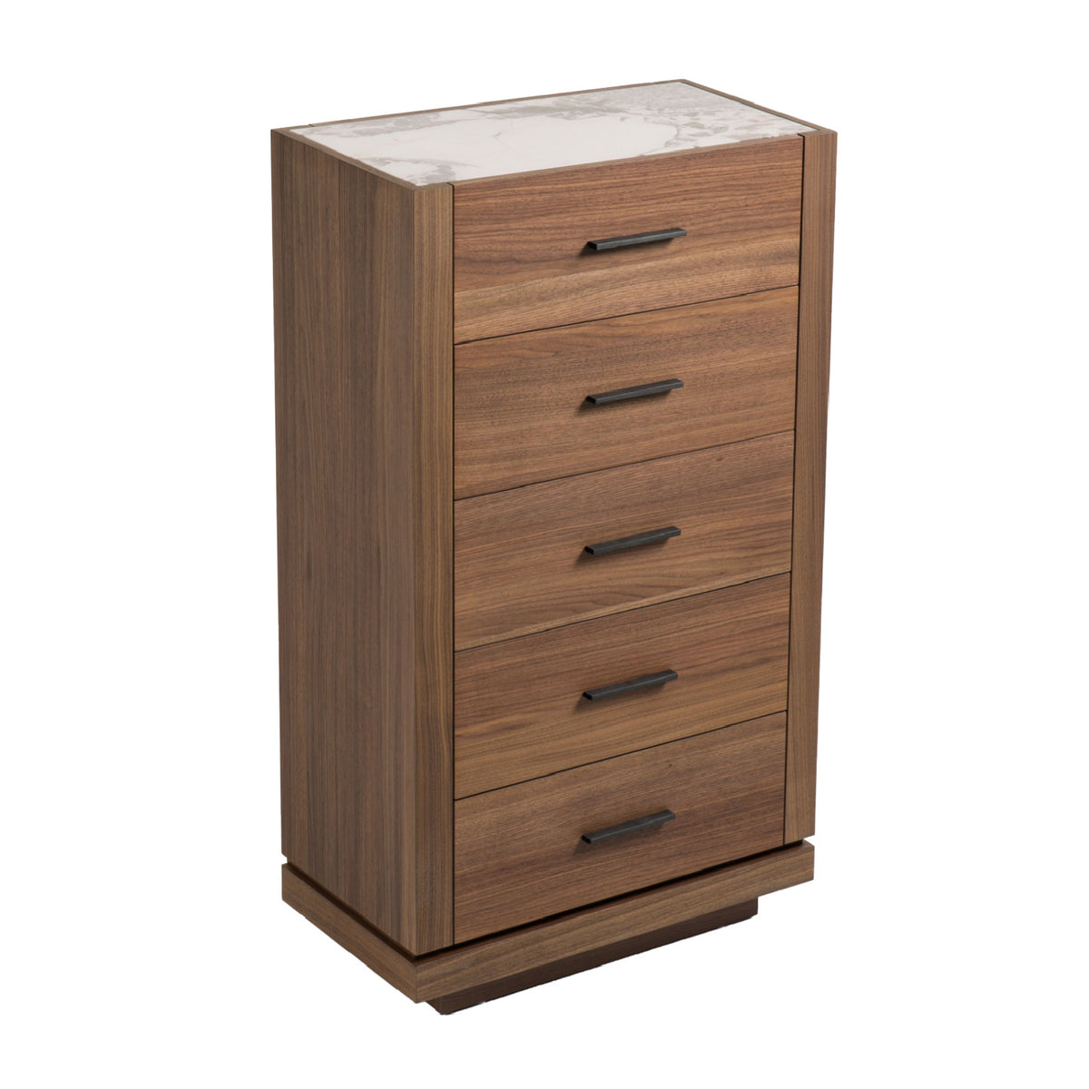 Modern European furniture - 5-Drawer Walnut Chest - www.oroa.com