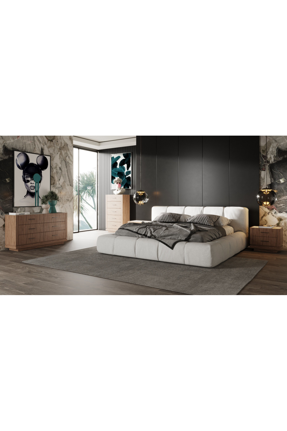 5-Drawer Walnut Chest | Oroa.com