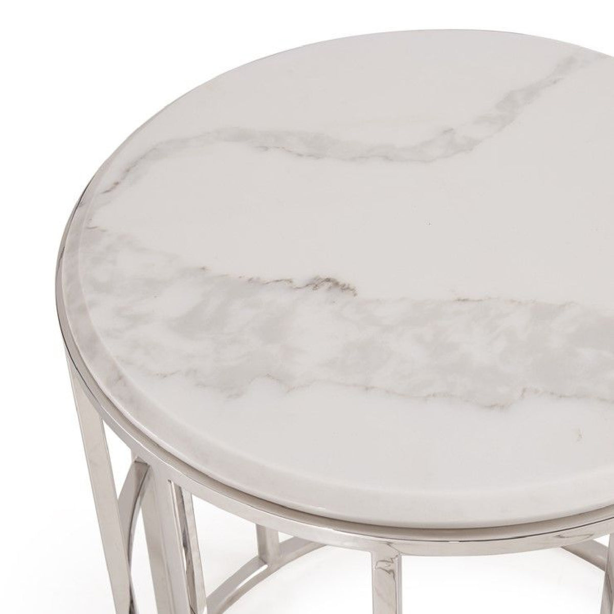 Marble Round End Table | OROA Modern Silvan