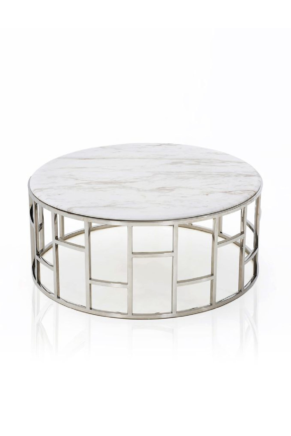 White Round Marble Coffee Table | OROA Modern Silvan | Oroa.com