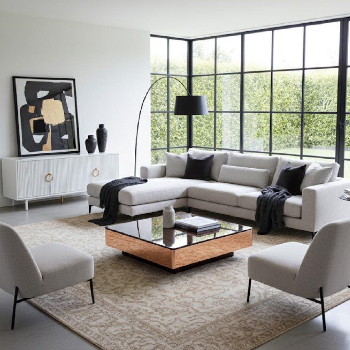 Square Ebony Coffee Table | OROA Modern Larice | Oroa.com