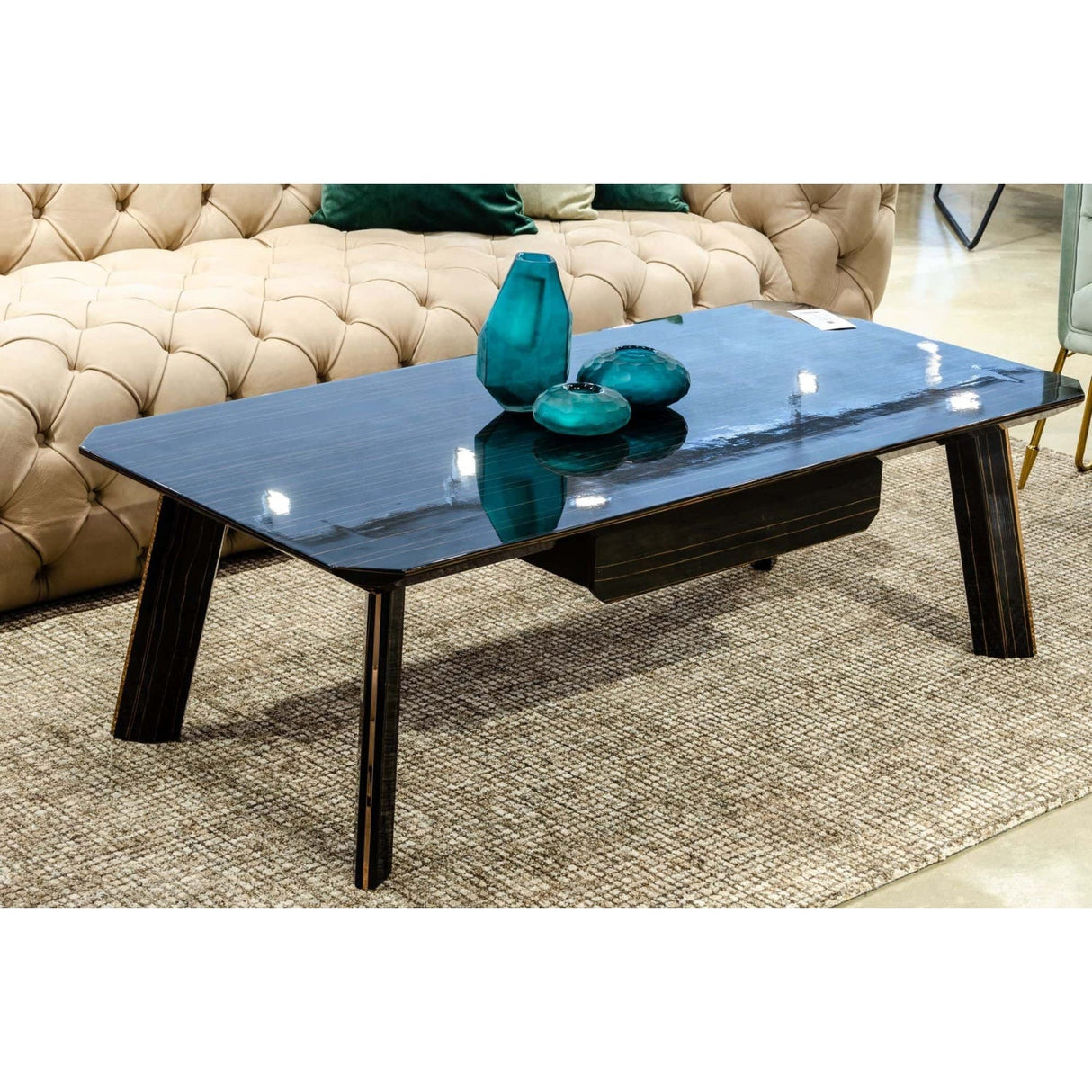 1-Drawer Ebony Coffee Table | OROA Modern Chadwick | Oroa.com