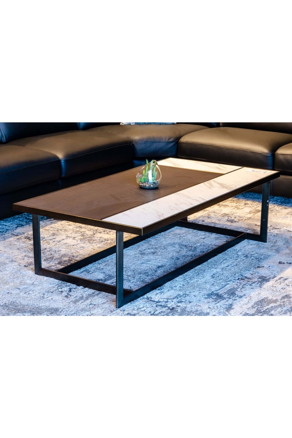 Gray Walnut Marble Coffee Table | Oroa.com
